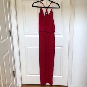 Venus red maxi dress